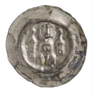 Münze, Brakteat, Mitte 13. Jh.