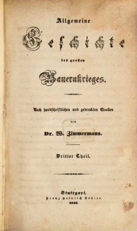 Allgemeine Geschichte des großen Bauernkrieges : nach handschriftlichen und gedruckten Quellen, 3