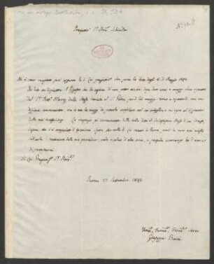 Brief an Anton Schindler : 27.09.1842