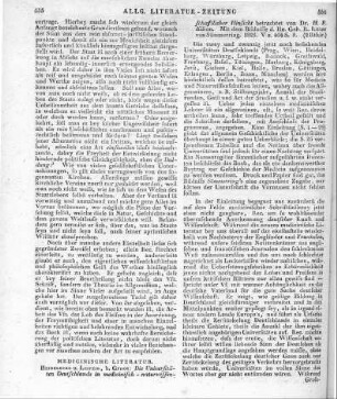 Kilian, H. F.: Die Universitäten Deutschlands in medicinisch- naturwissenschaftlicher Hinsicht betrachtet. Heidelberg, Leipzig: Groos 1828