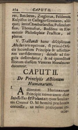 Caput II. De Principiis Actionum Humanarum.