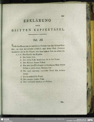 Erklärung Der Dritten Kupfertafel