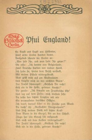 Pfui England!