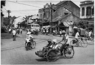 Vietnam 1978. Verkehr im Stadtzentrum von Hanoi