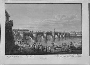 Ansicht der Elbbrücke zu Dresden