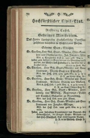 Hochfuerstlicher Civil-Etat