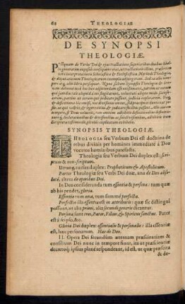 De Synopsi Theologiae.