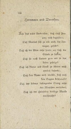 Herrmann und Dorothea.