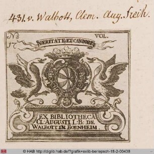 Wappen des Freiherrn Clemens August von Walbott