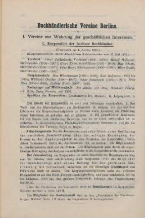 Buchhändlerische Vereine Berlins