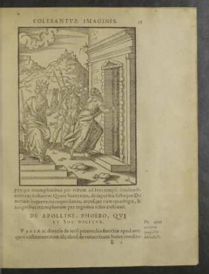 De Apolline, Phoebo, qui et sol dicitur.