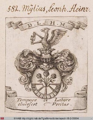 Wappen des Leonhard Heinrich Mylius