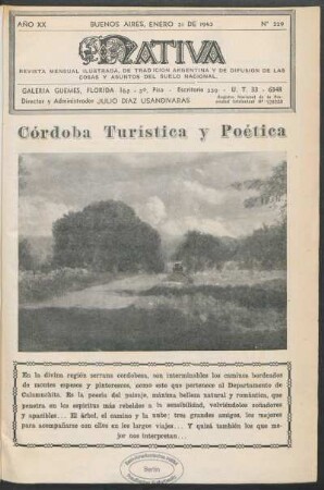 20.1943=Nr. 229: Nativa, 20.1943=Nr. 229