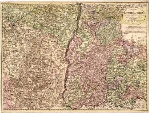 Charte der Laender am Rhein : von Schafhausen, Basel bis Strasburg ; nach den besten Hilfsmitteln und astronomischen Bestimmungen