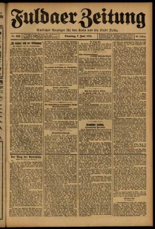 Ausgabe vom Dienstag, den 07. Juni 1921.