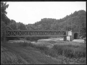 Bahnbrücke über Fluss (evtl. Neckarbrücke bei Neckarburg oder Nagoldtal)