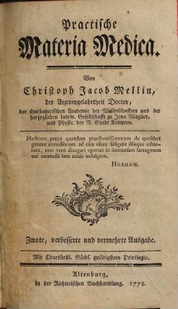Practische Materia medica