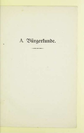 A. Bürgerkunde