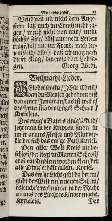 Weihnacht-Lieder.