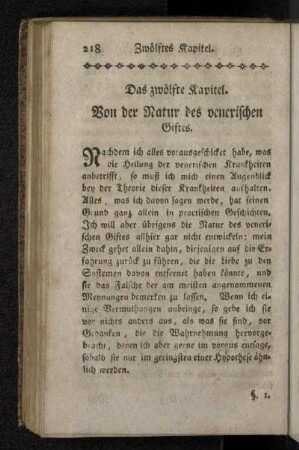 Das zwölfte Kapitel. Von der Natur des venerischen Giftes.