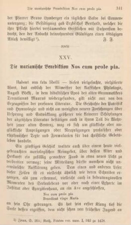 341-348 Die marianische Benediktion Nos cum prole pia