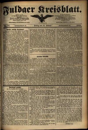 Ausgabe vom Freitag, den 24. Februar 1905.