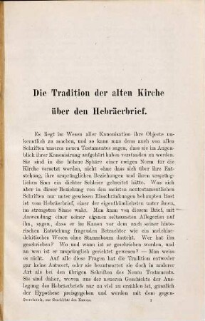 Zur Geschichte des Kanons : 2 Abhandlungen