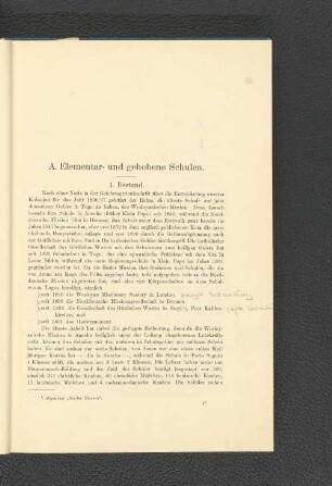 A. Elementar- und gehobene Schulen.