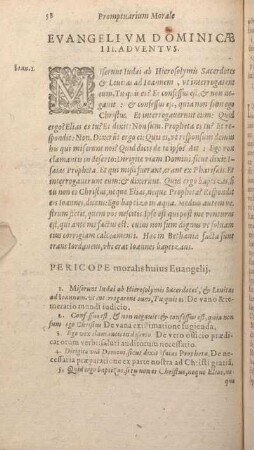 Evangelivm Dominicae III. Adventvs.