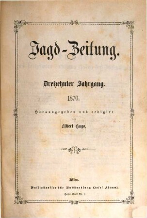 Jagd-Zeitung. 13, 13. 1870