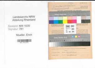 Entnazifizierung Erich Mueller , geb. 13.02.1907 (Direktor)