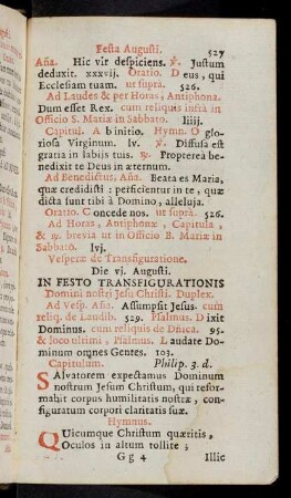 527-539, In Festo Transfigurationis