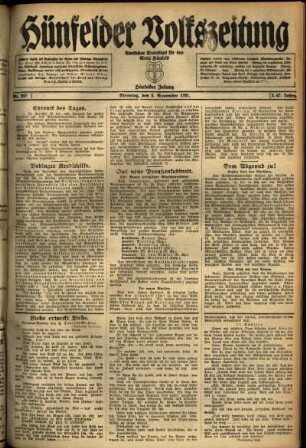 Ausgabe vom Dienstag, den 08. November 1921.