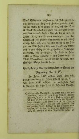 Geschichtliche Merkwuerdigkeiten waehrend der Regierung Karl's IV