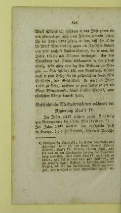 Geschichtliche Merkwuerdigkeiten waehrend der Regierung Karl's IV