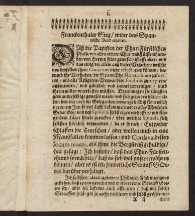 1-10, Franckenthalischer Verlauff...