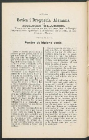 Puntos de higiene social