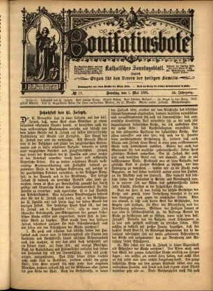 Erste Ausgabe vom Sonntag, den 01. Mai 1898.