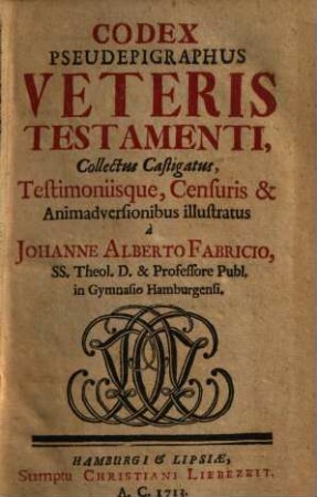 Codex pseudepigraphus Veteris Testamenti