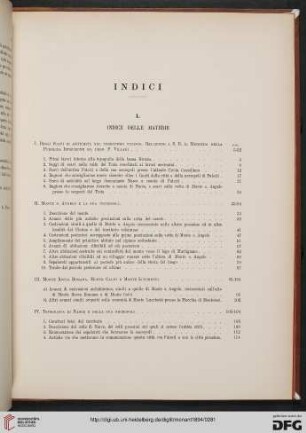 I: Indice delle materie