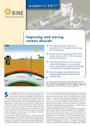 Capturing and storing carbon dioxide.