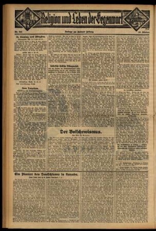 Zweite Ausgabe vom Sonntag, den 18. Oktober 1931.