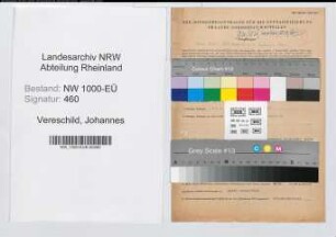Entnazifizierung Johannes Vereschild, geb. 29.07.1893 (Rektor)