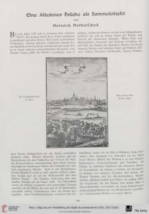 8/9: Eine Altwiener Brücke als Sammelobjekt