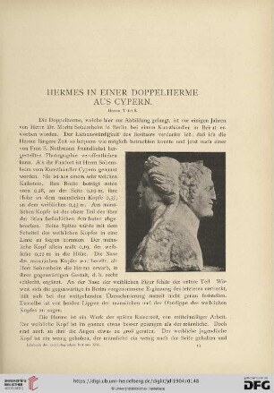 Hermes in einer Doppelherme aus Cypern