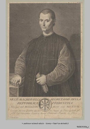 Bildnis des Niccolò Machiavelli (im Palazzo Vecchio in Florenz)