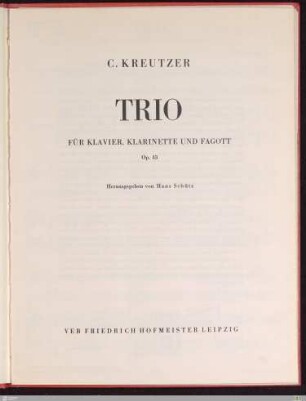 Trio für Klavier, Klarinette und Fagott op. 43