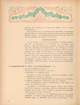 3. Actiengesellschaft für Theer- und Erdöl-Industrie. (V.)
