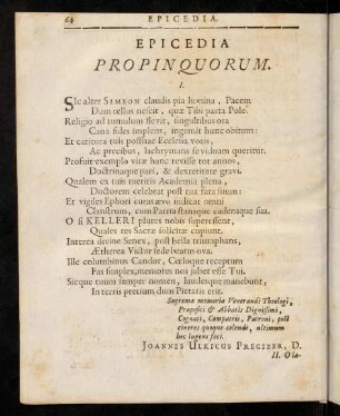 64-72, Epicedia Propinquorum.