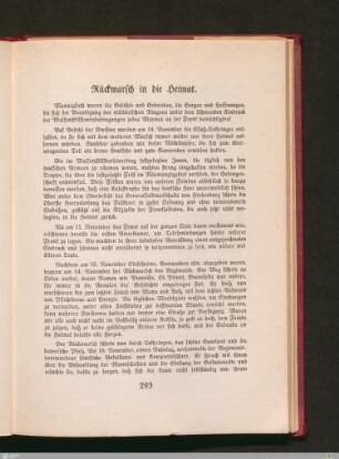 Rückmarsch in die Heimat